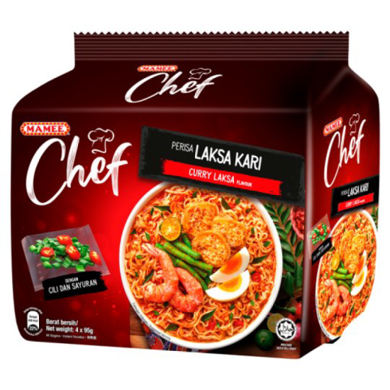 MAMEE CHEF CURRY LAKSA 72GM*4