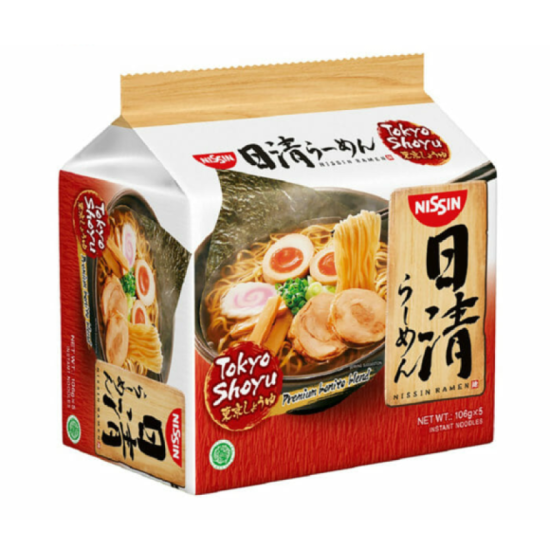 NISSIN JAPANESE RAMEN - TOKYO SHOYU 106GM*5