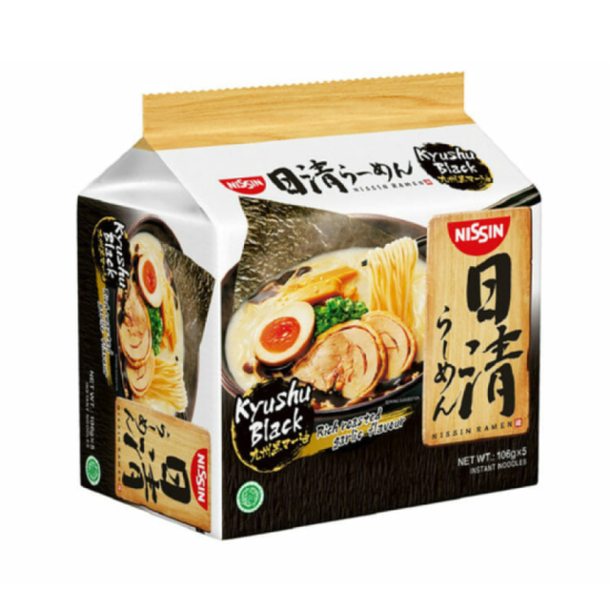 NISSIN JAPANESE RAMEN - KYUSHU BLACK 106GM*5