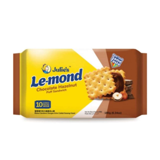 JULIE'S LEMOND CHOCOLATE HAZELNUT 180GM JULIE'S LEMOND CHOCOLATE HAZELNUT 180GM