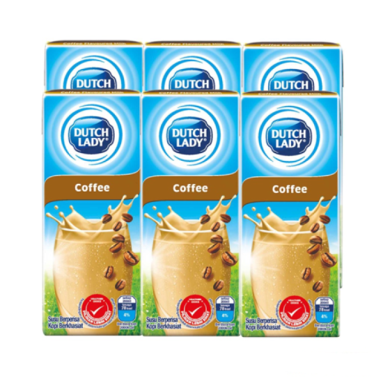 DUTCH LADY PUREFARM UHT COFFEE MILK 200ML*6