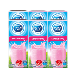 DUTCH LADY PUREFARM UHT STRAWBERRY 200ML*6 DUTCH LADY PUREFARM UHT STRAWBERRY 200ML*6