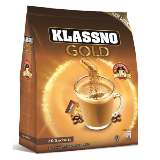 KLASSNO GOLD FREEZE DRIED 3IN1 ORIGINAL 18GM*15