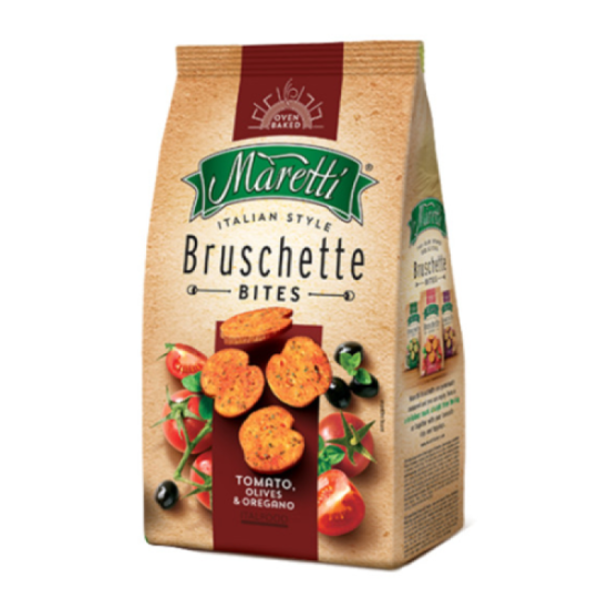 BRUSCHETTE MARETTI TOMATO, OLIVES & OREGANO 70GM