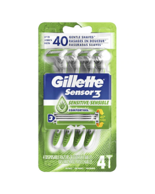 GILLETTE BLUE 3 SENSITIVE (ALOE VERA) 4S