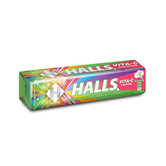 HALLS STICK VITA-C COLOURS ASSTORTED 34GM