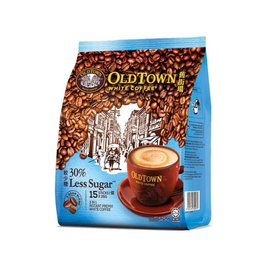 OLD TOWN LESS SUGAR WHITE COFFEE 35GM*15