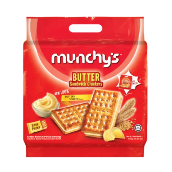 MUNCHY'S CRACKER SANDWICH BUTTER 540GM