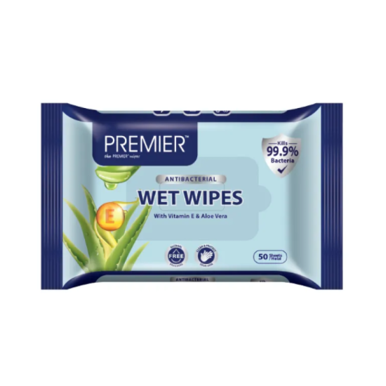 PREMIER ANTIBACTERIAL WIPES 50S