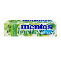 MENTOS INCREDIBLE CHEW GREEN APPLE 45GM MENTOS INCREDIBLE CHEW GREEN APPLE 45GM