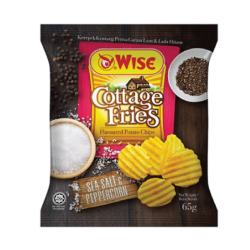 WISE COTTAGE FRIES SEA SALT & PEPPERCORN 60GM WISE COTTAGE FRIES SEA SALT & PEPPERCORN 60GM