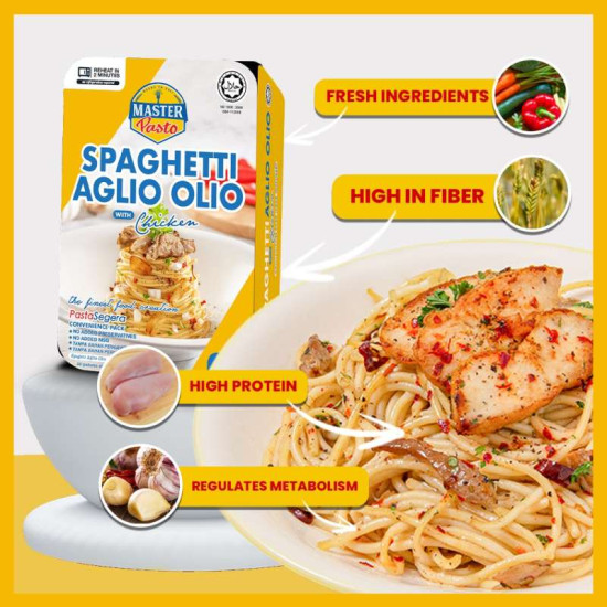 MASTER PASTO SPAGHETTI AGLIO OLIO CHICKEN 250GM