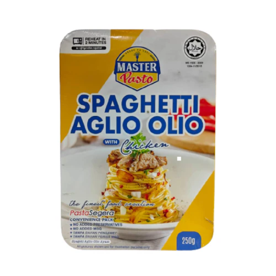 MASTER PASTO SPAGHETTI AGLIO OLIO CHICKEN 250GM