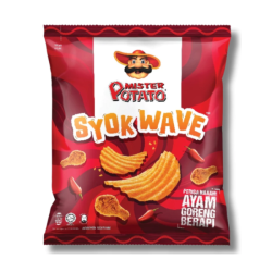 MISTER POTATO SYOK WAVE FIERY FRIED CHICKEN 55GM MISTER POTATO SYOK WAVE FIERY FRIED CHICKEN 55GM