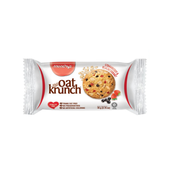 MUNCHY'S OAT KRUNCH STRAWBERRY & BLACKCURRANT 78GM