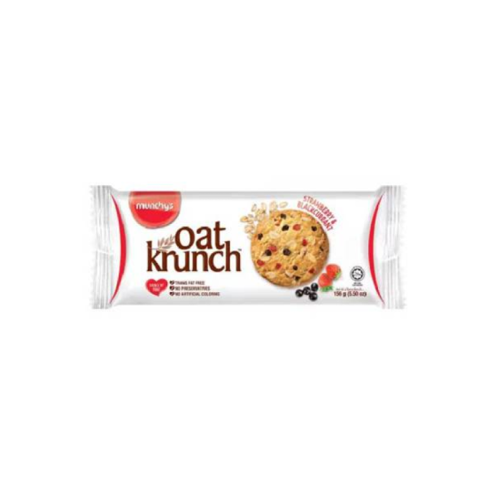 MUNCHY'S OAT KRUNCH STRAWBERRY & BLACKCURRANT 156G