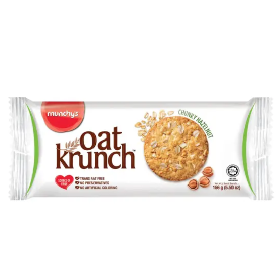 MUNCHY'S OAT KRUNCH CHUNKY HAZELNUT 156GM