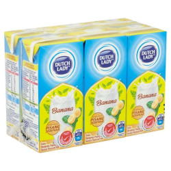 DUTCH LADY UHT BANANA MILK 200ML*6 DUTCH LADY UHT BANANA MILK 200ML*6