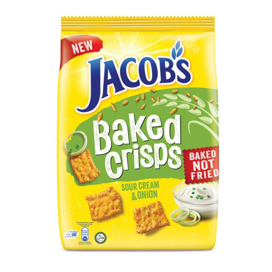 JACOB'S BAKED CRISPS SOUR CREAM 229GM