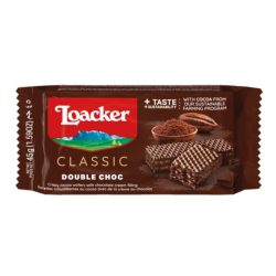LOACKER CLASSIC DOUBLE CHOC 45GM LOACKER CLASSIC DOUBLE CHOC 45GM