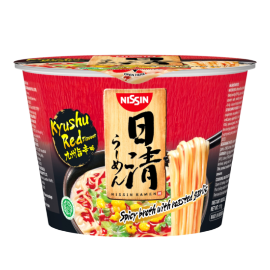 NISSIN JAPANESE RAMEN BOWL - KYUSHU RED 111GM