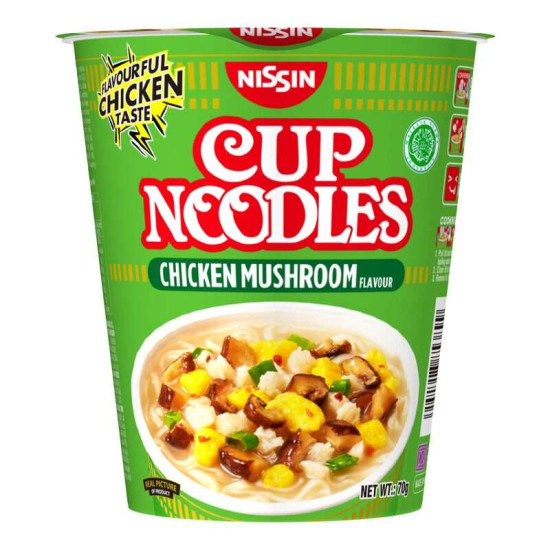 NISSIN CHICKEN MUSHROOM CUP NOODLES 70GM