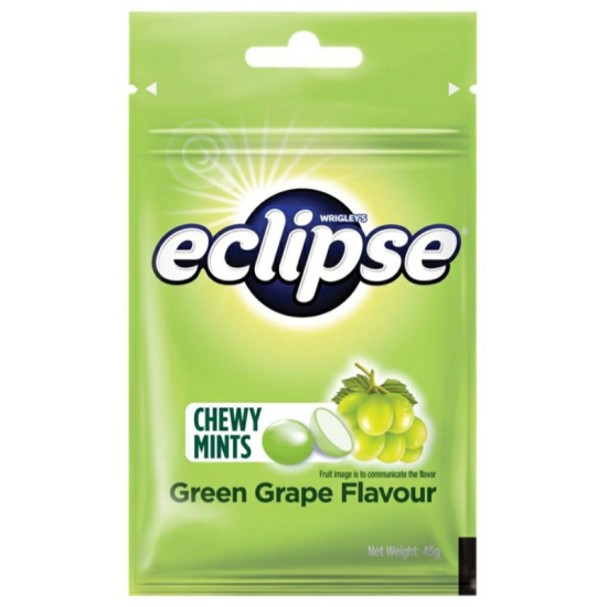 ECLIPSE CHEWY MINTS GREEN GRAPE 45GM