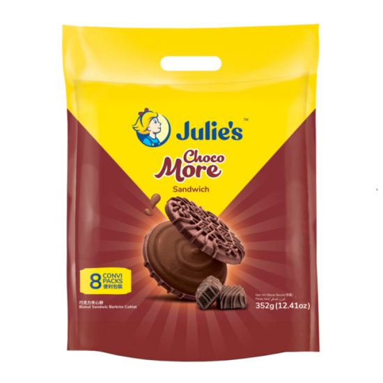 JULIE'S CHOCO MORE SANDWICH 352GM
