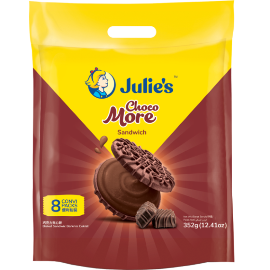 JULIE'S CHOCO MORE SANDWICH 352GM