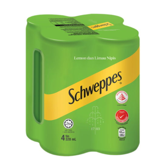 SCHWEPPES LIME SODA 320ML*4