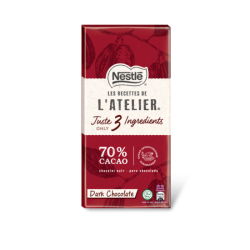 NESTLE LATELIER DARK CHOCOLATE 70% 100G NESTLE LATELIER DARK CHOCOLATE 70% 100G