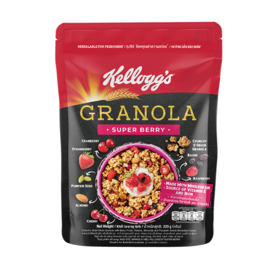KELLOGG'S GRANOLA SUPER BERRY 220GM