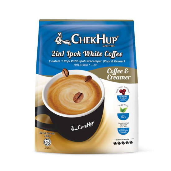 CHEK HUP WHITE COFFEE & CREAMER 2IN1 30GM*12'S