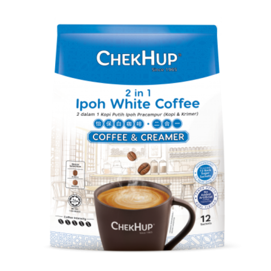 CHEK HUP WHITE COFFEE & CREAMER 2IN1 30GM*12'S