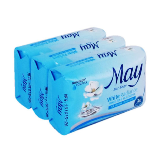 MAY SOAP WHITE RADIANCE 75GM*3'S MAY SOAP WHITE RADIANCE 75GM*3'S