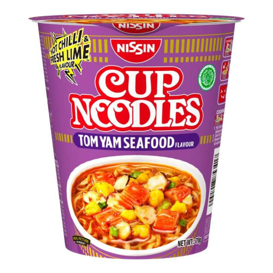 NISSIN TOM YAM SEAFOOD CUP NOODLES 70GM