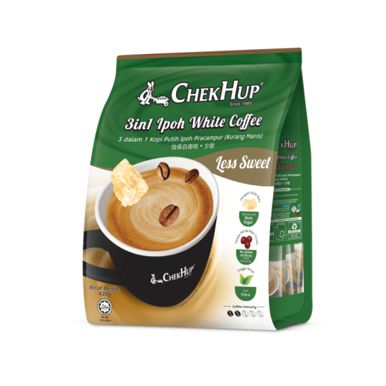 CHEK HUP WHITE COFFEE LESS SWEET 3IN1 35GM*12'S