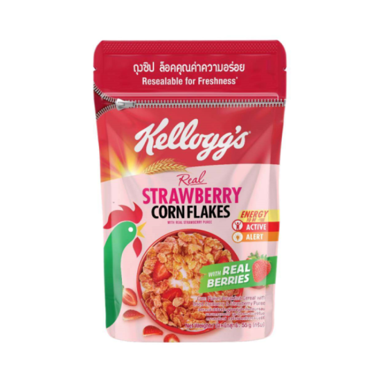 KELLOGG'S STRAWBERRY CORN FLAKES (POUCH) 55GM