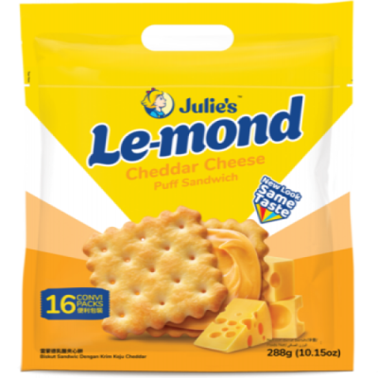 JULIE'S LEMOND CHEDDAR CHEESE 288GM