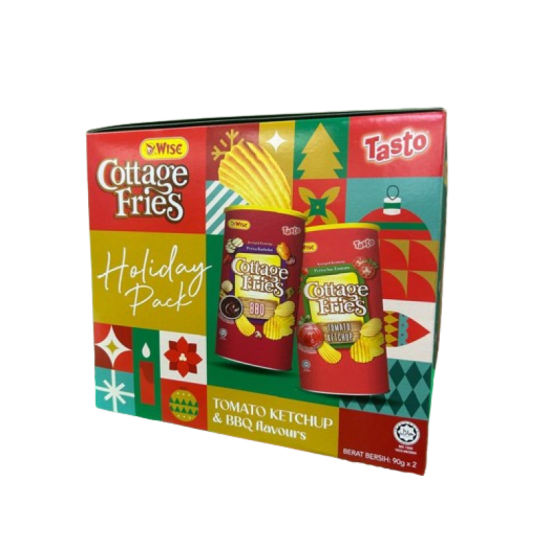 WISE COTTAGE FRIES FESTIVE PACK 90GM*2'S