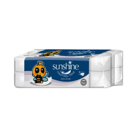 SUNSHINE LUXURY TOILET ROLL TISSUES (3PLY) 228S*20