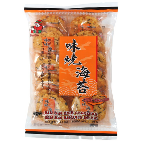 BIN-BIN SPICY SEAWEED RICE CRACKER 135GM