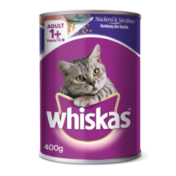 WHISKAS (CAN) MACKEREL + SARDINE 400G WHISKAS (CAN) MACKEREL + SARDINE 400G