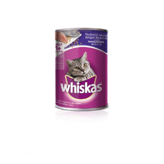 WHISKAS (CAN) MACKEREL + SARDINE 400G