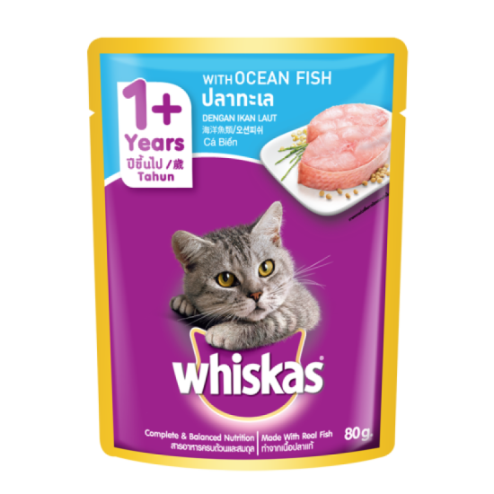 WHISKAS (POUCH) OCEAN FISH 80G