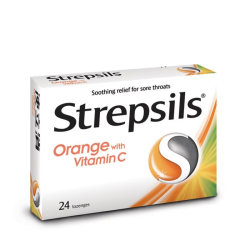 STREPSILS ORANGE WITH VITAMIN C 24'S STREPSILS ORANGE WITH VITAMIN C 24'S