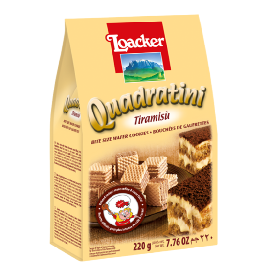 LOACKER QUADRATINI TIRAMISU 220GM