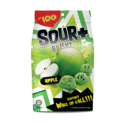 LOT100 SOUR+GUMMY APPLE 95GM LOT100 SOUR+GUMMY APPLE 95GM
