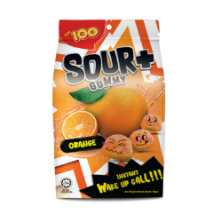 LOT100 SOUR+GUMMY ORANGE 95GM LOT100 SOUR+GUMMY ORANGE 95GM