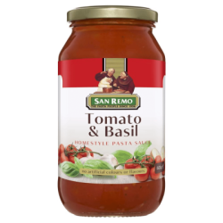 SAN REMO SAUCE TOMATO & BASIL 500GM SAN REMO SAUCE TOMATO & BASIL 500GM